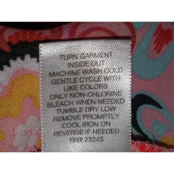 7th Avenue Design Studio New York & Co V-Neck Top Women's Size Large Front Tie - Picture 10 of 12